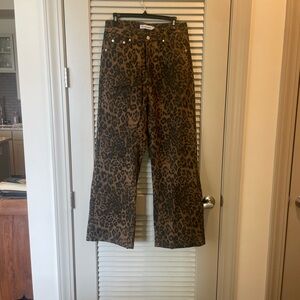 Aelfric Eden Brown Leopard Print Pants